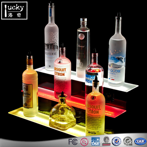 3 Step Led Lighted Bottle Display Shelf, LED Liquor Bottle Display